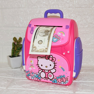 قلک مدل كوله پشتي رمزدار طرح کیتی Intelligent School Bag Toy ATM Hello Kitty_اسباب بازی